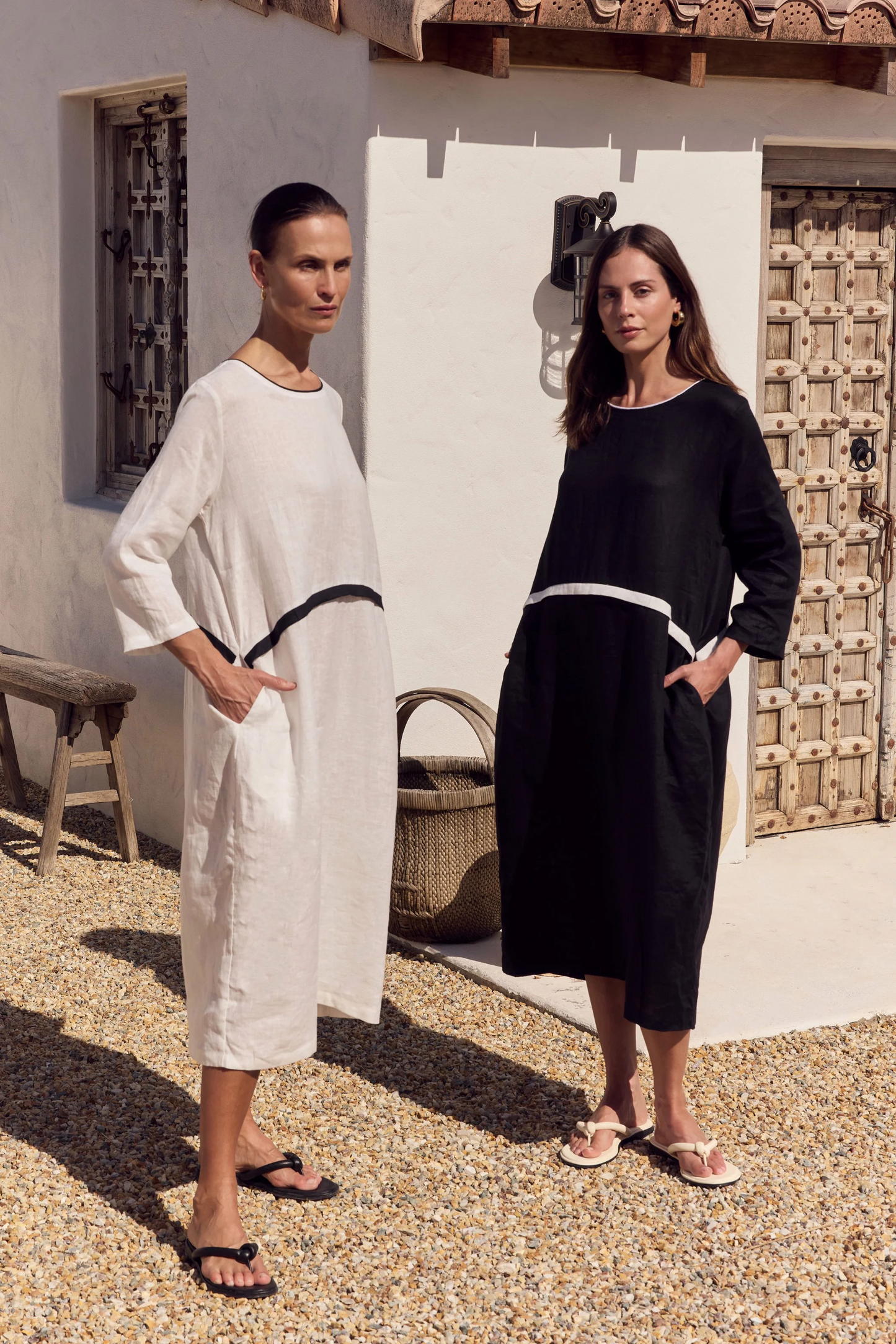 Tirelli Contrast Trim Ovoid Dress - Black