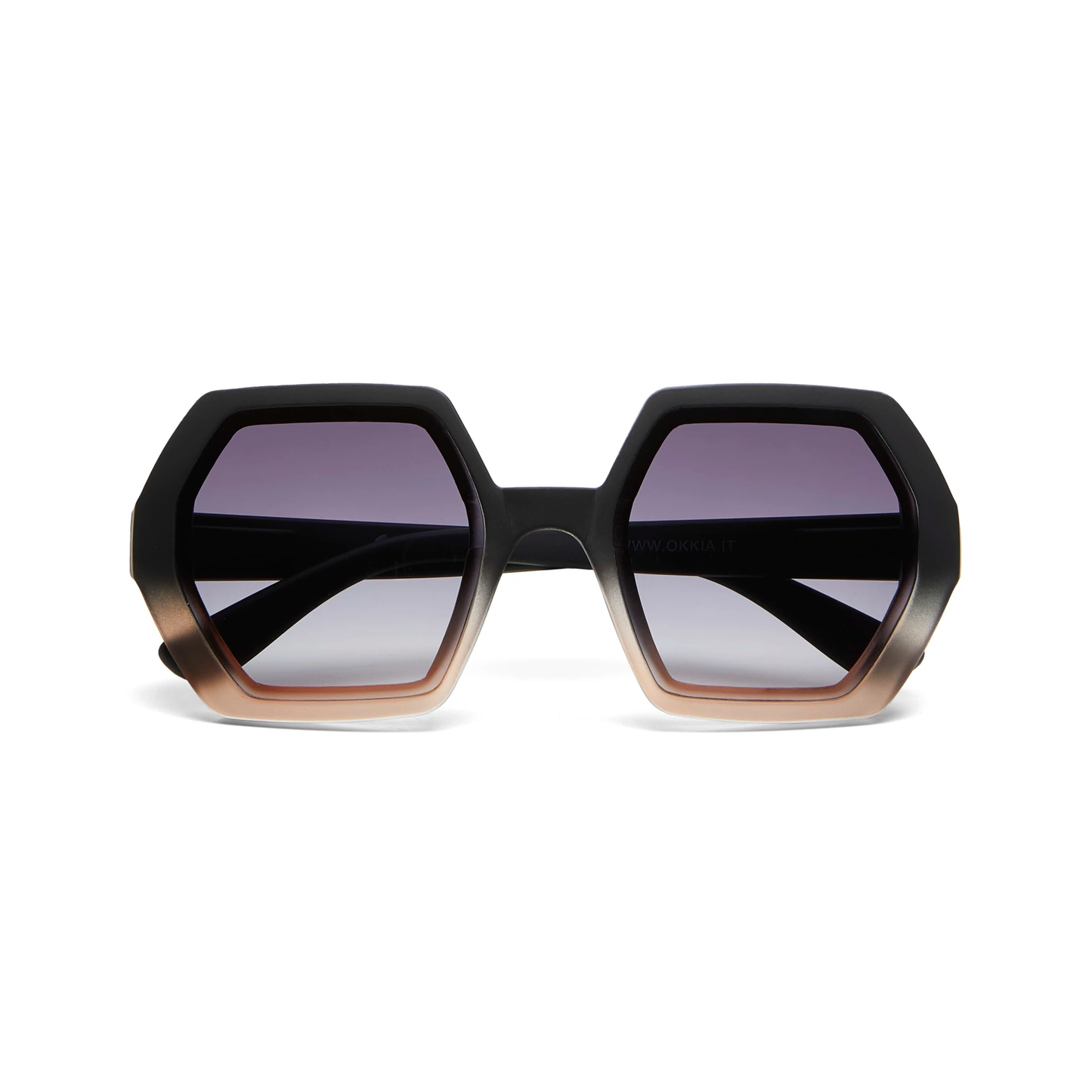Okkia OK015 Emma Sunglasses - Black Shaded Rose