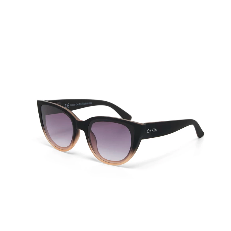 Okkia OK020 Silvia Sunglasses - Black Shaded Rose