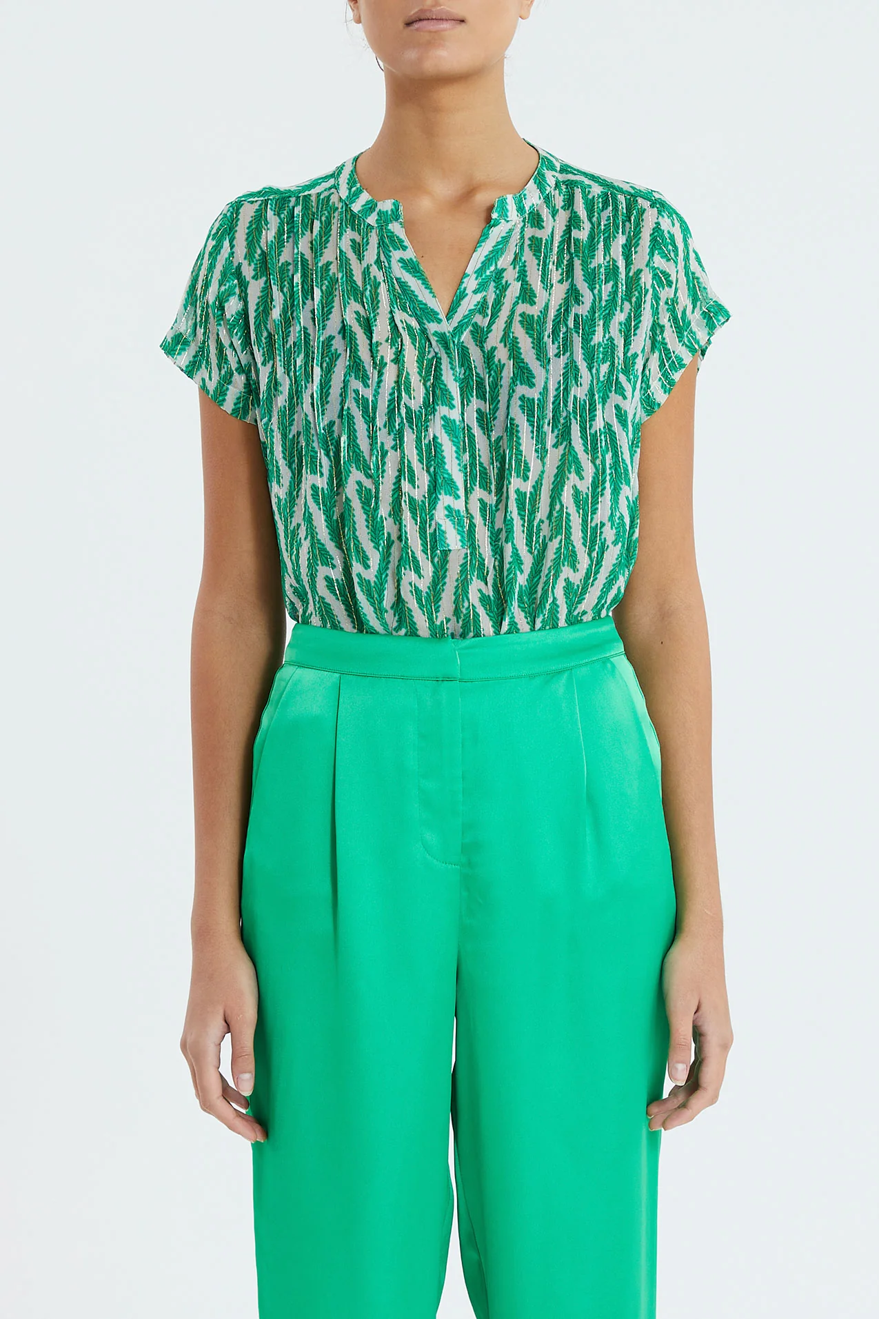 Lollys Laundry Heather Top - Green