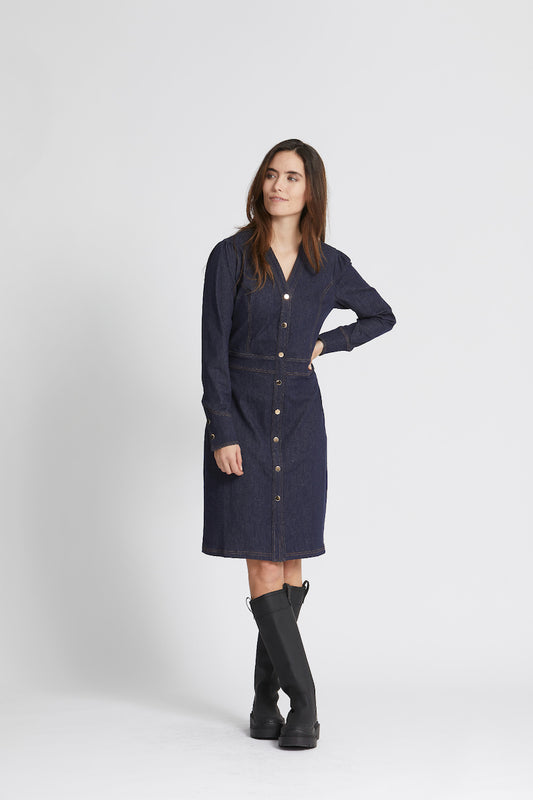 Rue De Femme Adina Dress - Blue Denim