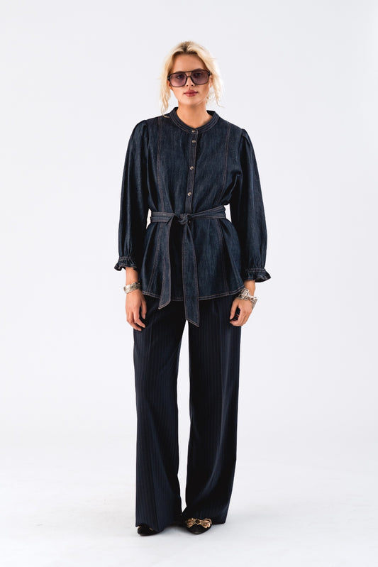 Lollys Laundry Toni LS Shirt - Blue