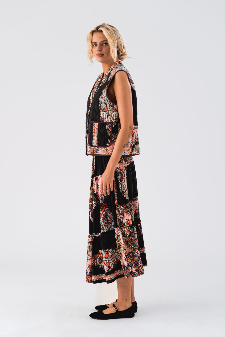 Lollys Laundry Morning Midi Skirt - Flower Print