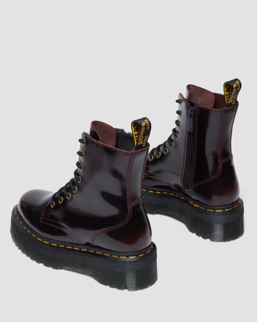 Dr Marten's Jadon 8 Zip Boot - Cherry Red