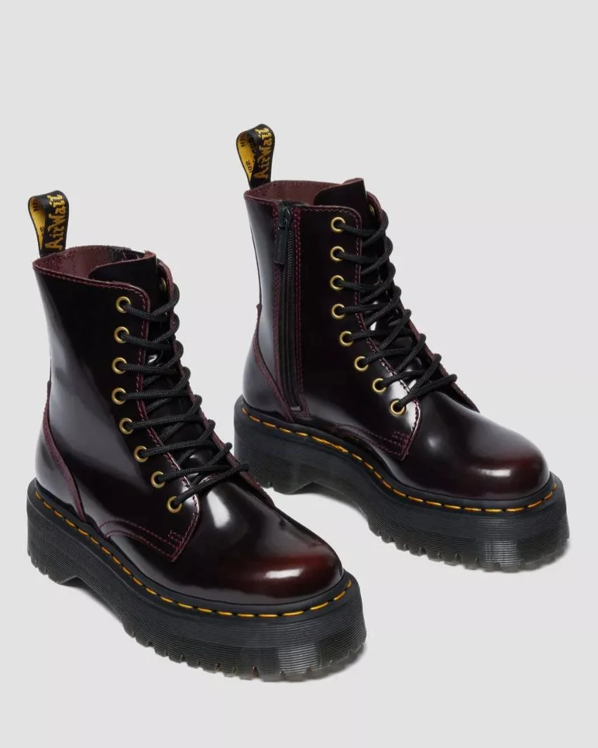 Dr Marten's Jadon 8 Zip Boot - Cherry Red
