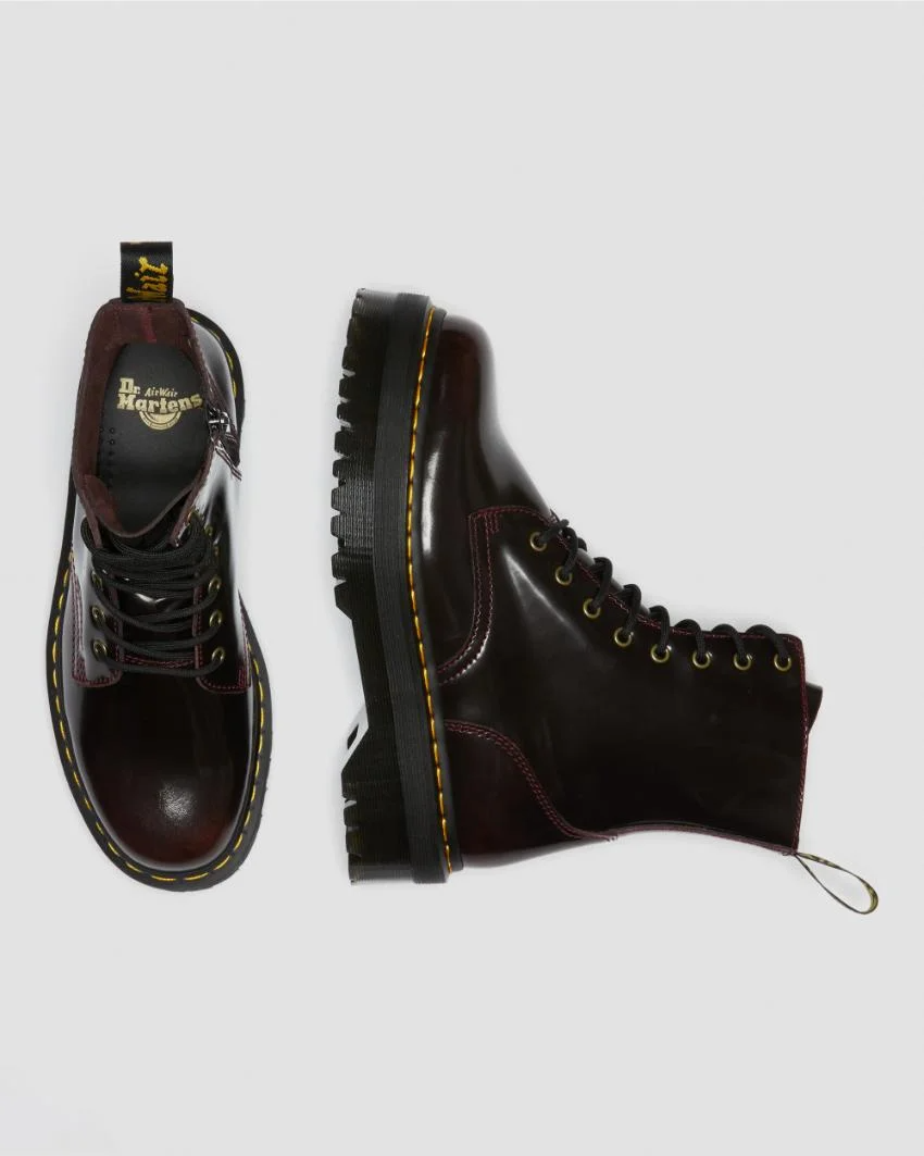 Dr Marten's Jadon 8 Zip Boot - Cherry Red