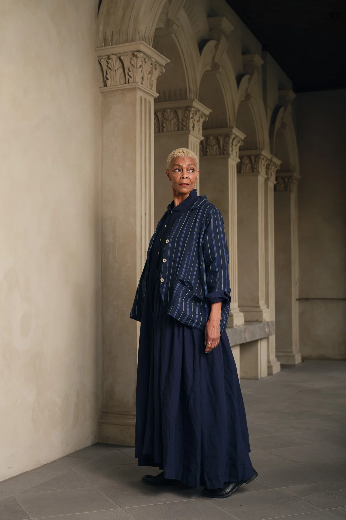 Meg by Design Baridi Jacket - Navy Stripe