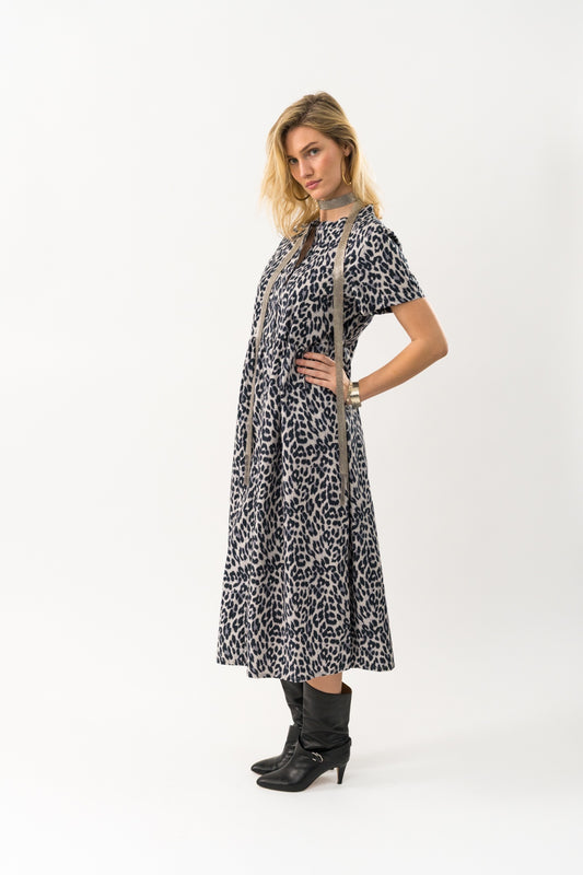 Lollys Laundry AliyaLL Maxi Dress SS - Leopard Print