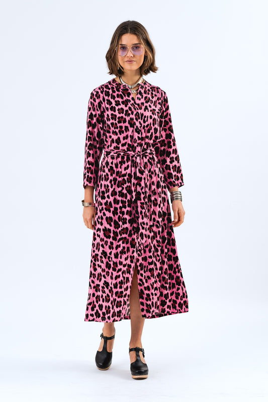 Lollys Laundry HarperLL Maxi Dress 3/4 - Neon Pink