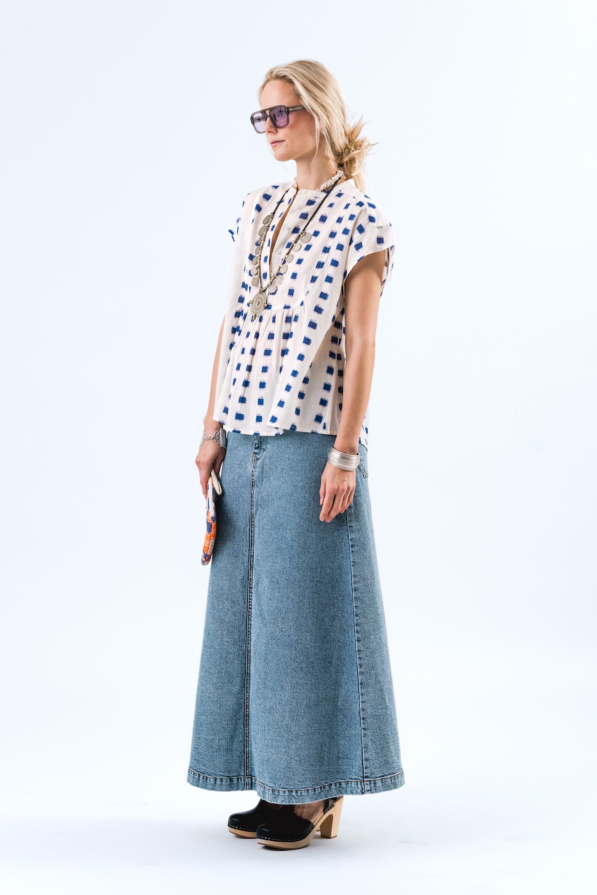 Lollys Laundry LunaLL Maxi Skirt - Blue
