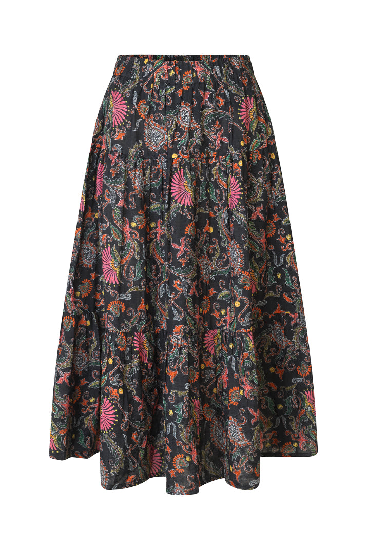 Lollys Laundry MorningLL Midi Skirt - Flower Print