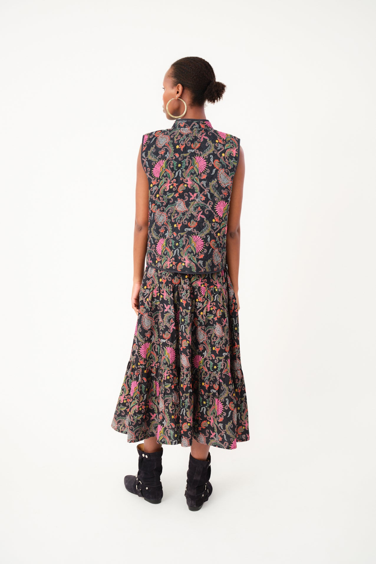Lollys Laundry MorningLL Midi Skirt - Flower Print