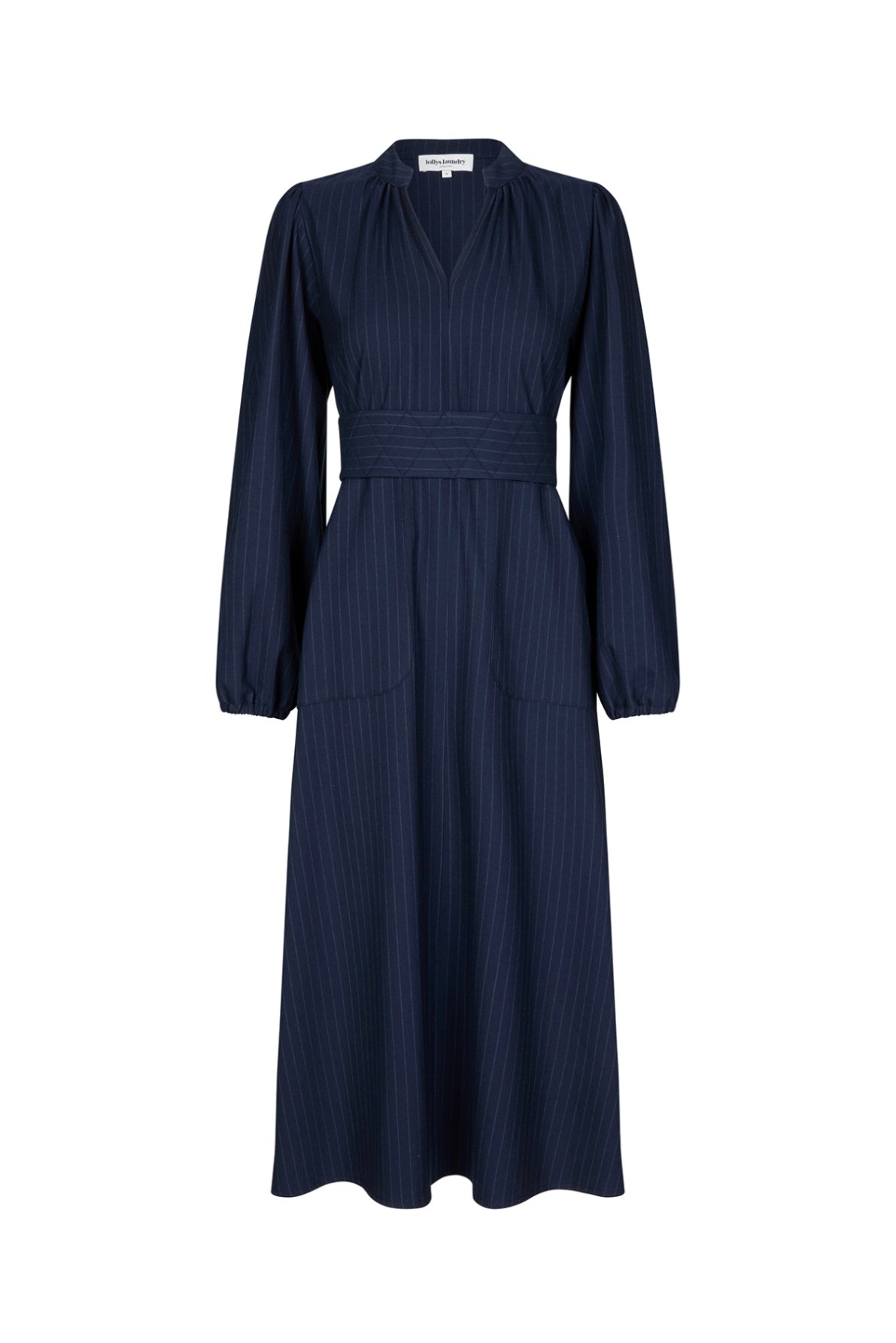 Lollys Laundry ParisLL Midi Dress LS - Dark Navy