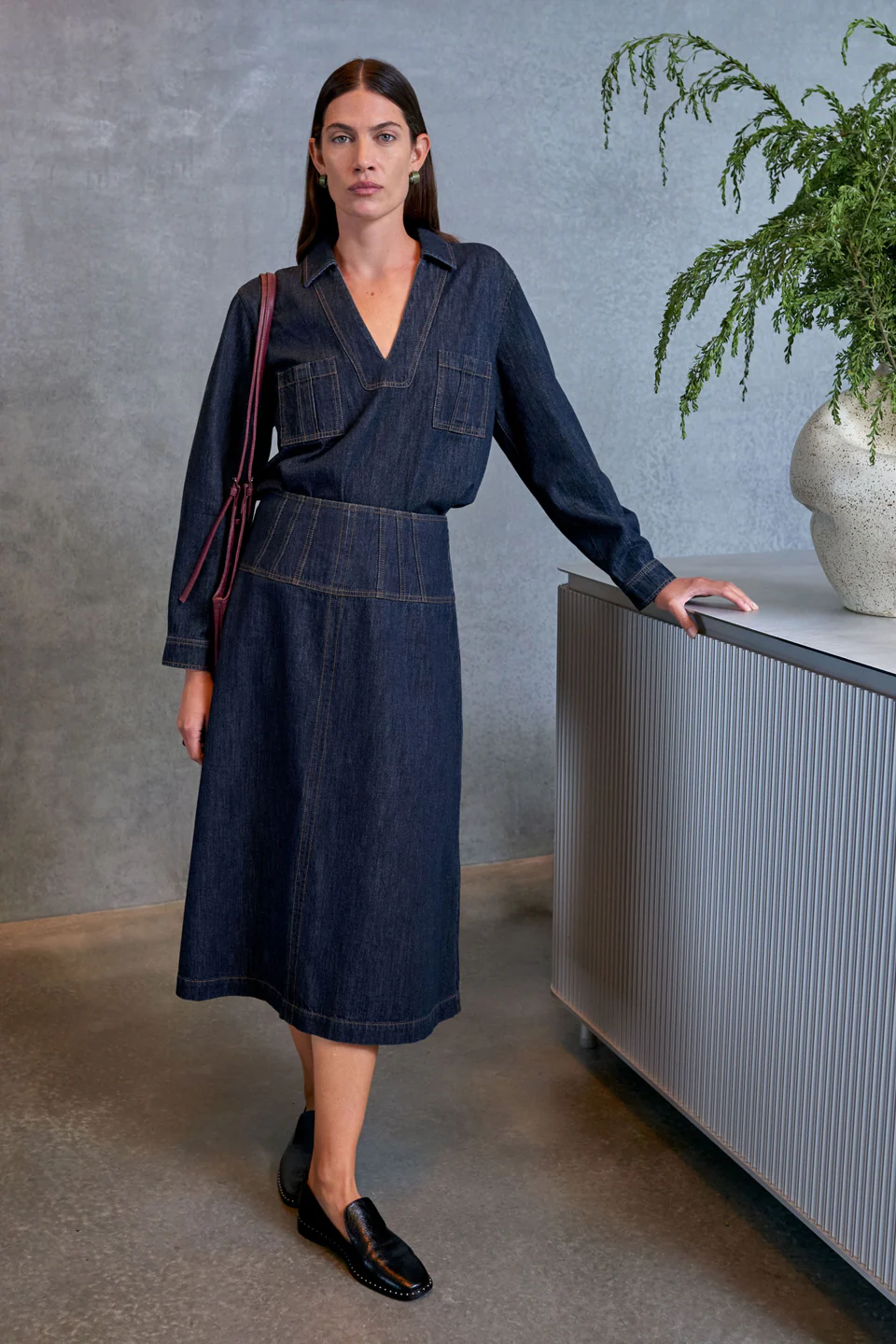 Elk Valor Skirt - Mid Blue Denim
