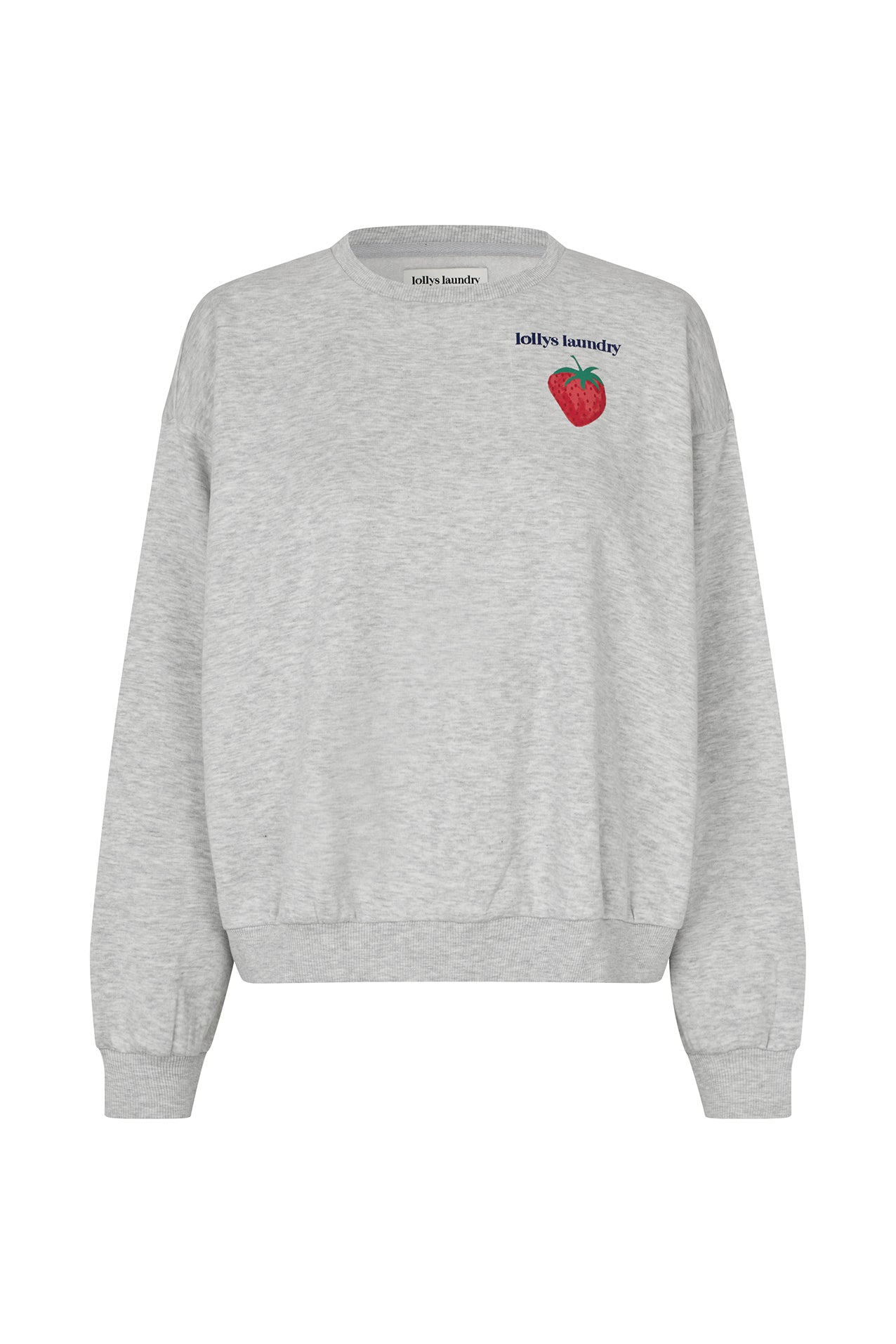 Lollys Laundry Sydney Strawberry Sweatshirt LS - Light Grey Melange