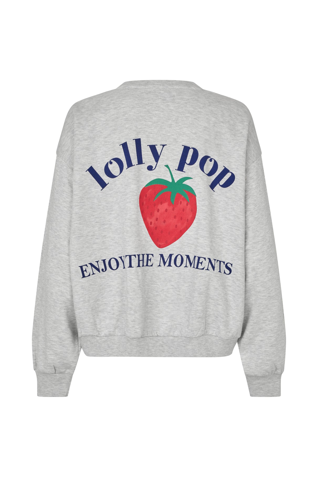 Lollys Laundry Sydney Strawberry Sweatshirt LS - Light Grey Melange