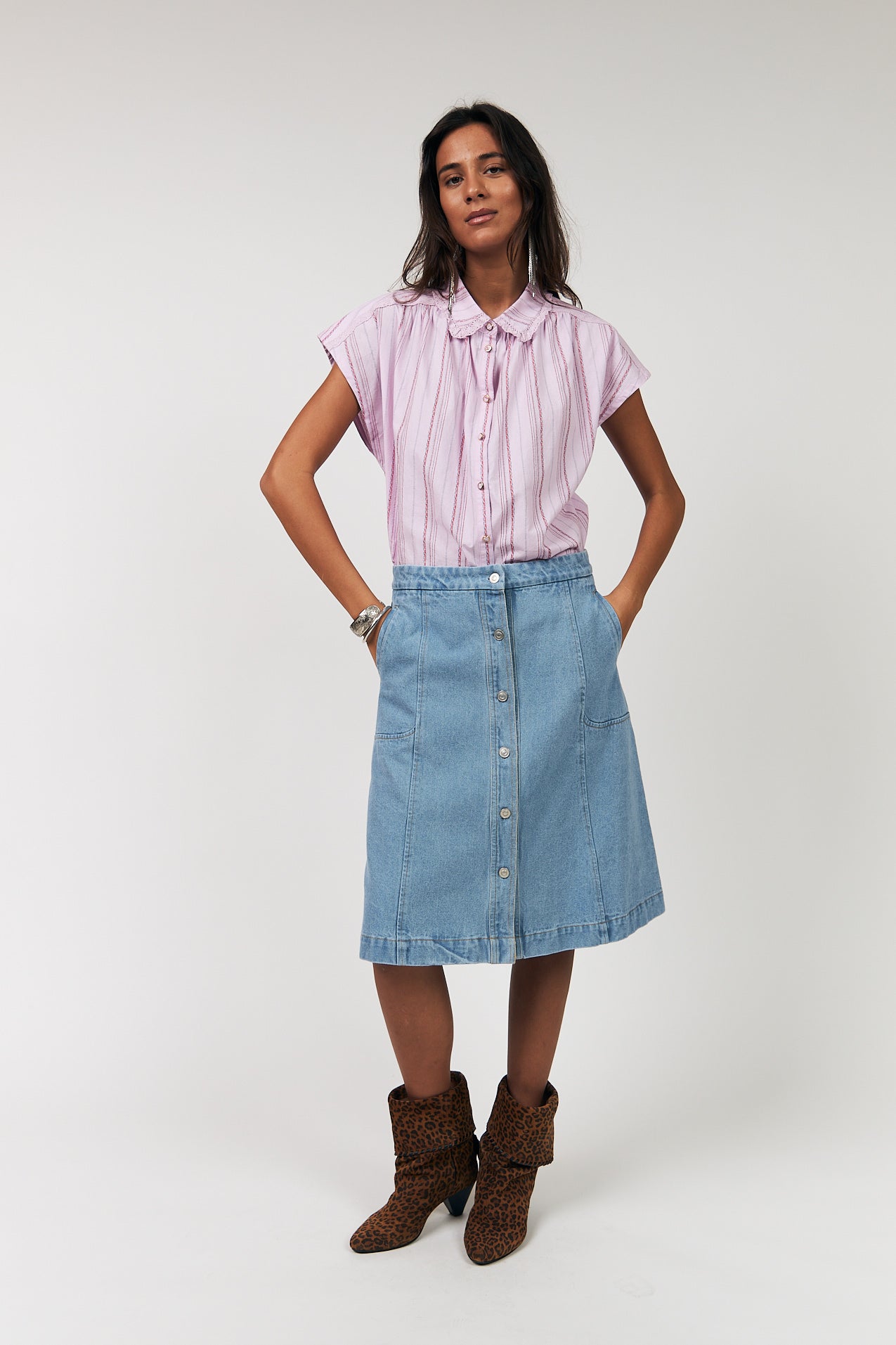 Lollys Laundry Bada Shirt SS - Lilac