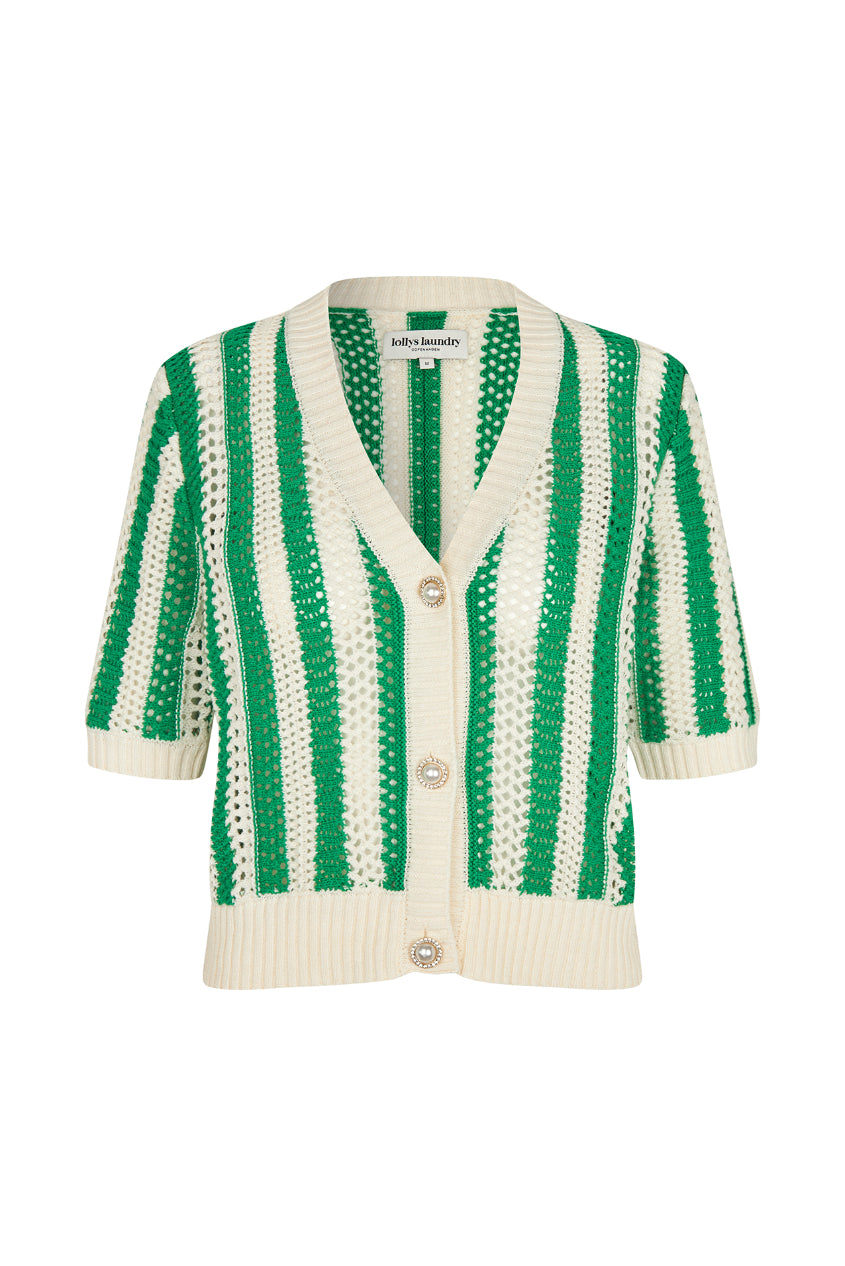 Lollys Laundry Siva Knit Cardigan SS - Green