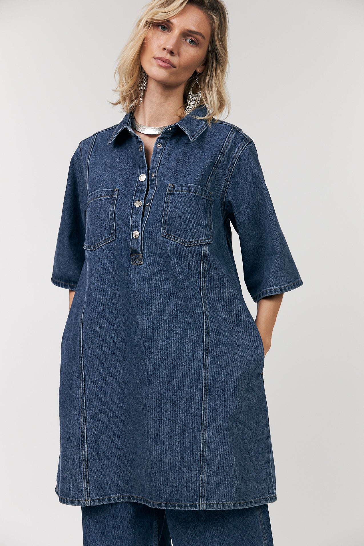 Lollys Laundry Mola Dress SS - Blue