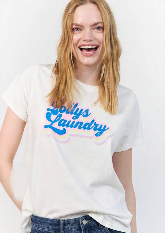 Lollys Laundry Roma Cloud Tee SS - White