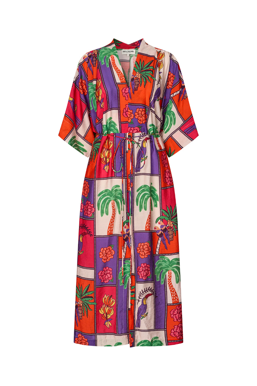 Lollys Laundry Jemima Maxi Dress 3/4 - Multi