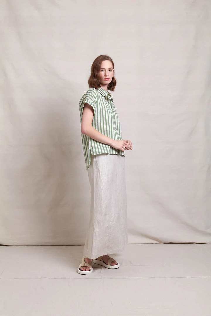 Neris Bi Line Shirt - Leaf Stripe