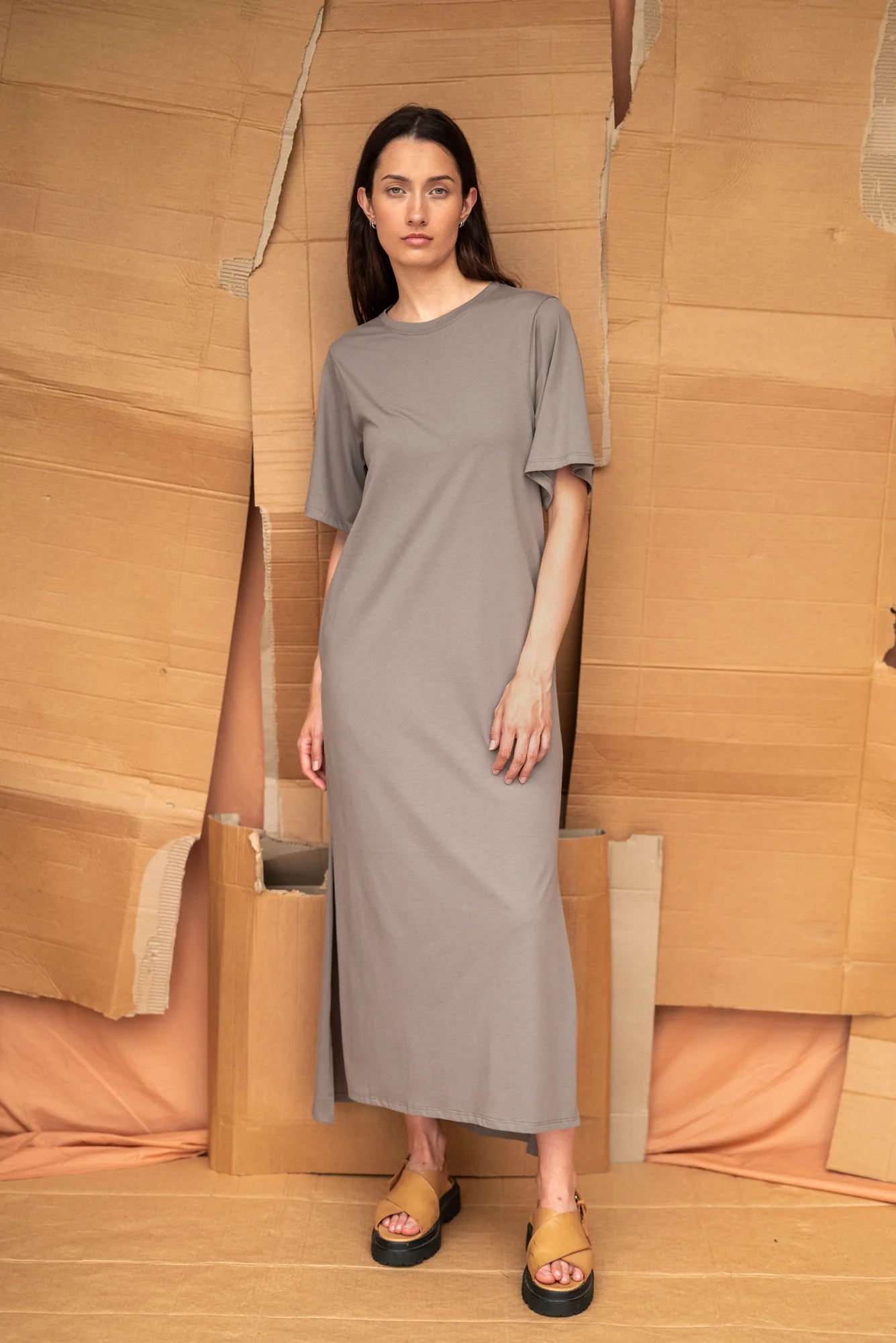 Re.Create Forage Dress - Grey Sage