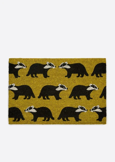 Anorak Doormat - Kissing Badgers