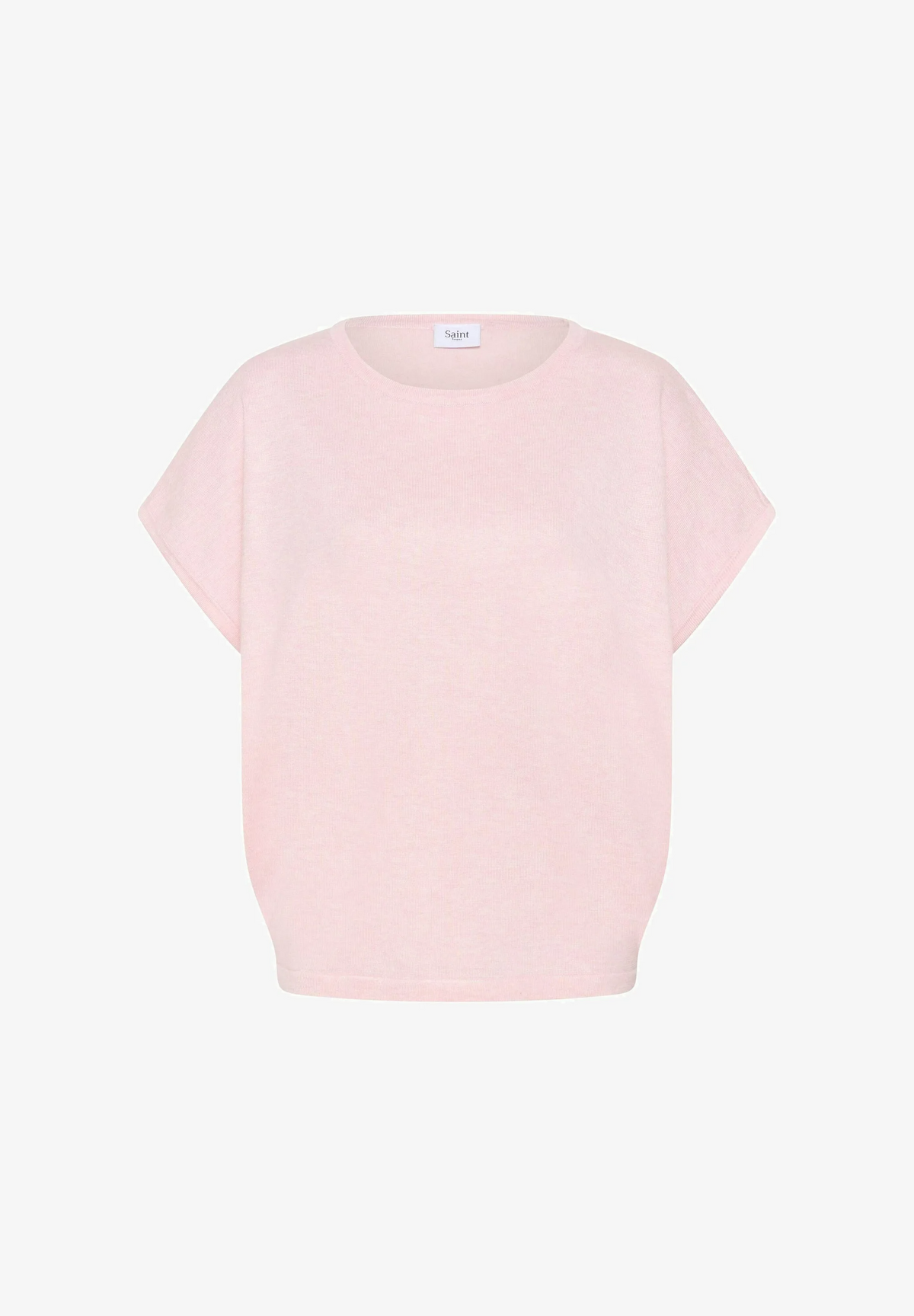 Saint Tropez Mila Round Neck SS Pullover - Ballerina Melange
