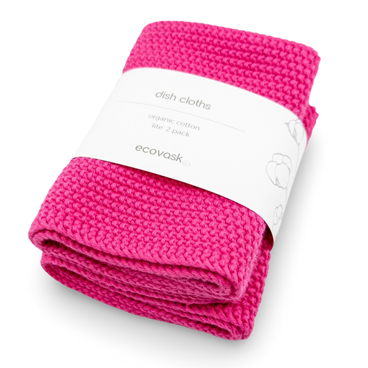 Ecovask Dishcloth Lite 2pk - Raspberry