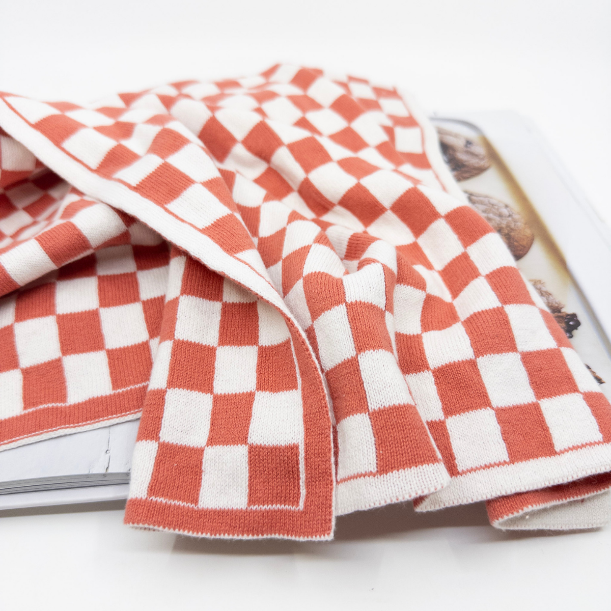 Ecovask Kitchen Towel - Coral Chequer