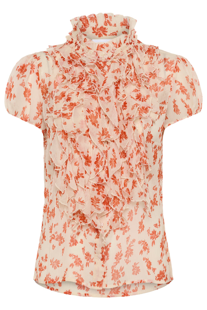 Saint Tropez Lilja SS Shirt - Seedpearl Valiant
