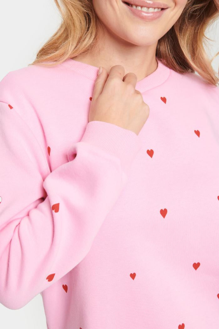 Saint Tropez Dagna SZ Sweatshirt - Bonbon Flame Hearts