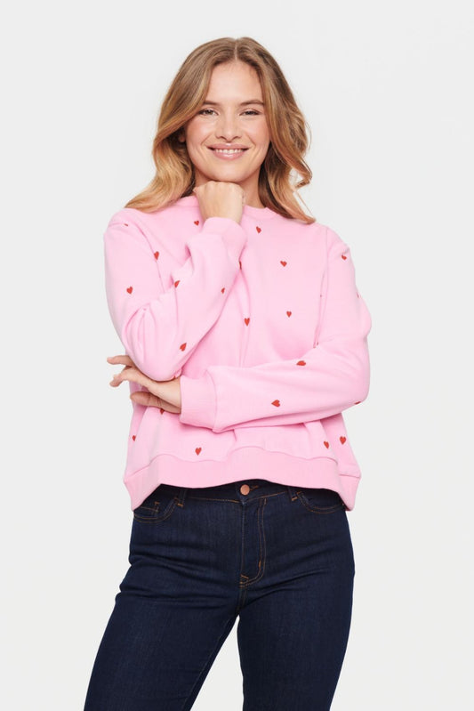 Saint Tropez Dagna SZ Sweatshirt - Bonbon Flame Hearts