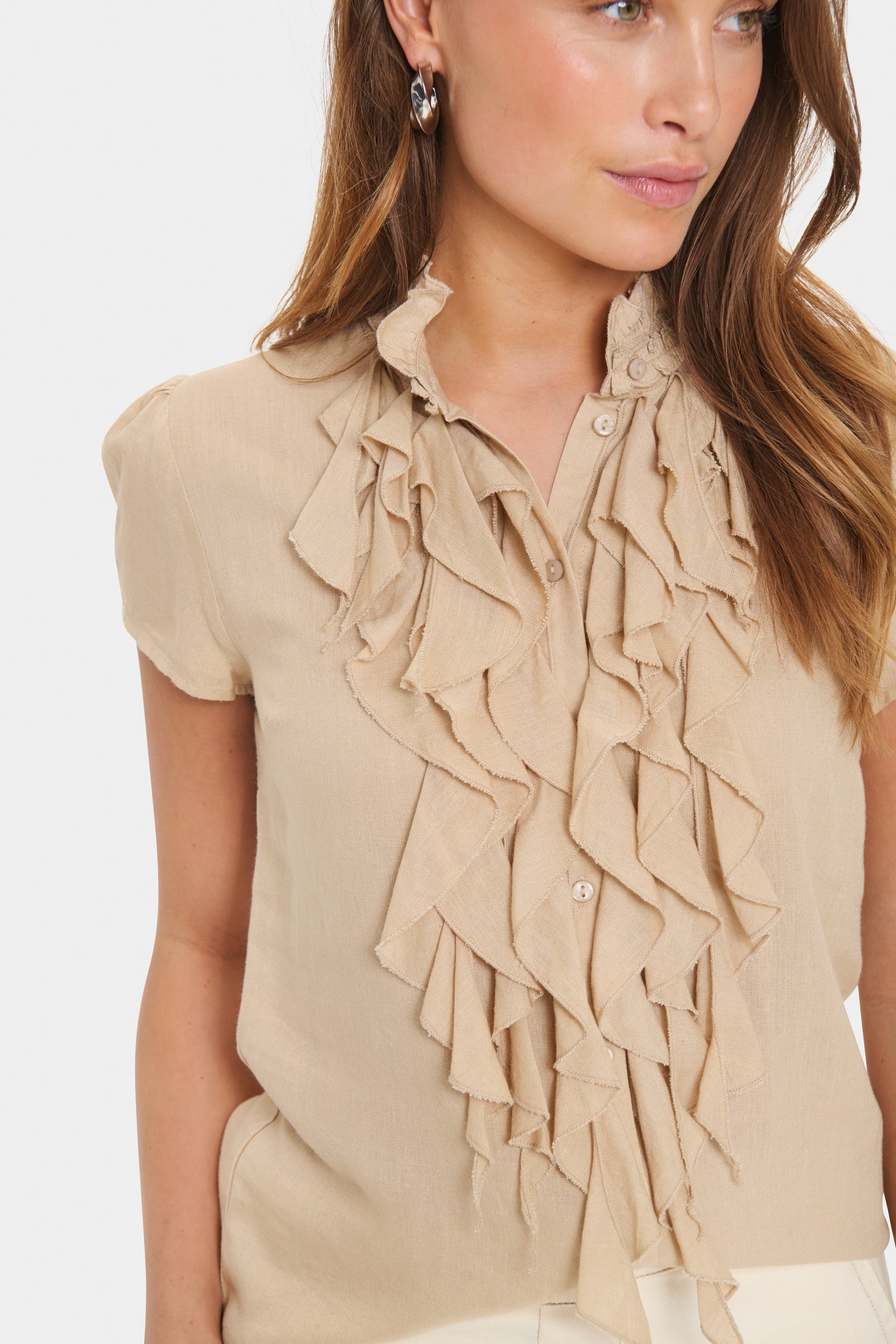 Saint Tropez ElliSZ SS Shirt - Irish Cream