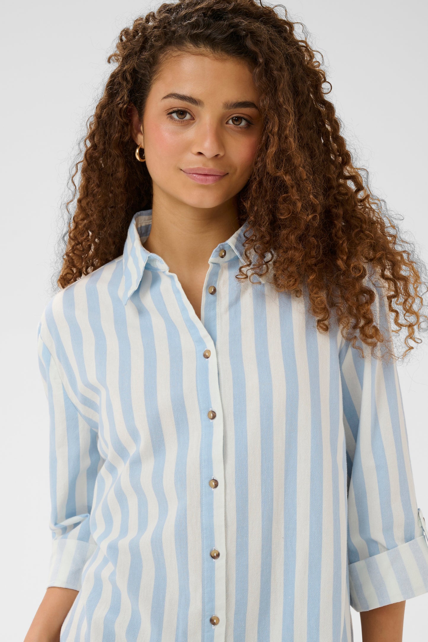 Saint Tropez Zalinda Shirt Dress - Skyway Ice Stripe