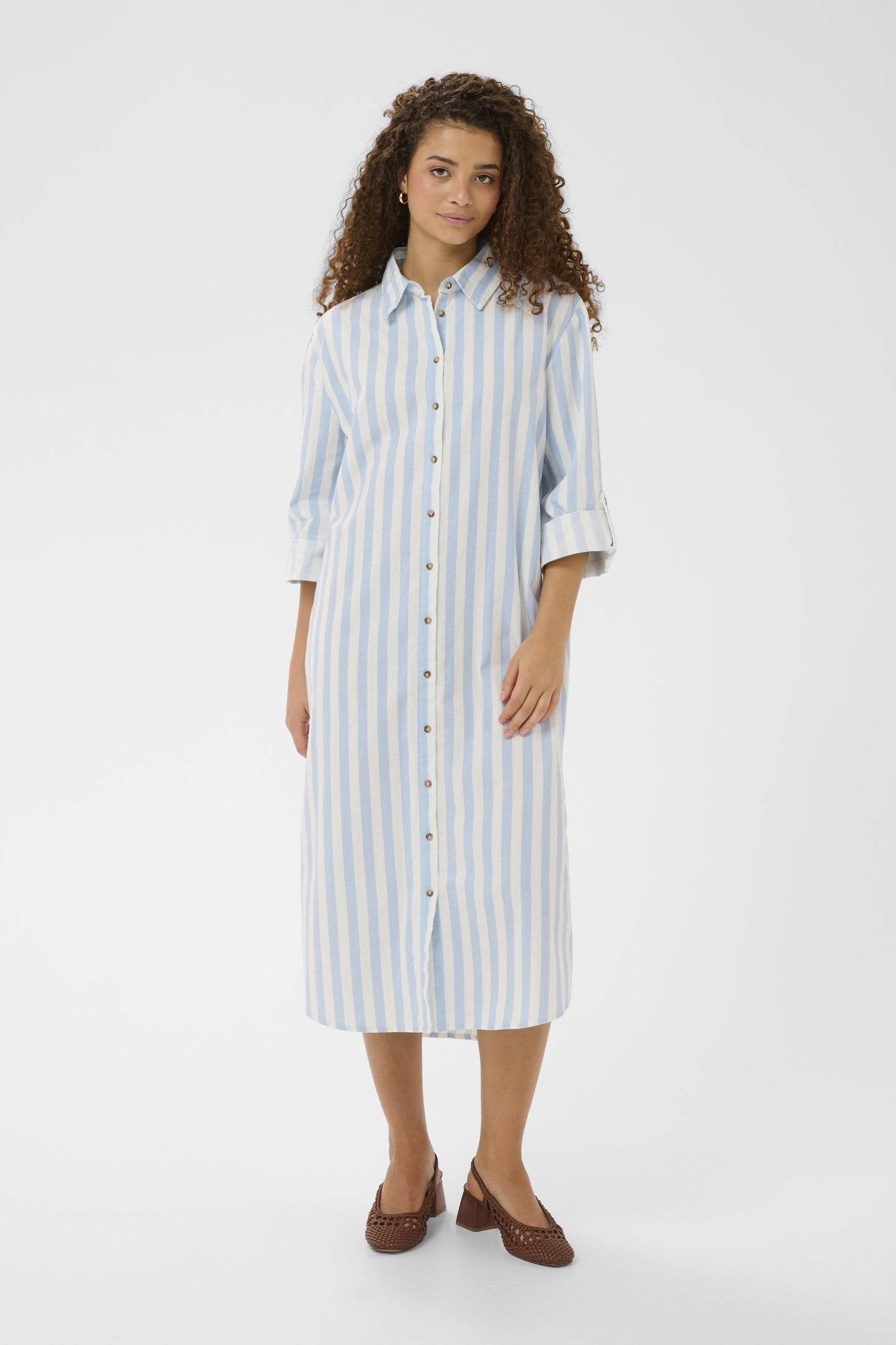 Saint Tropez Zalinda Shirt Dress - Skyway Ice Stripe