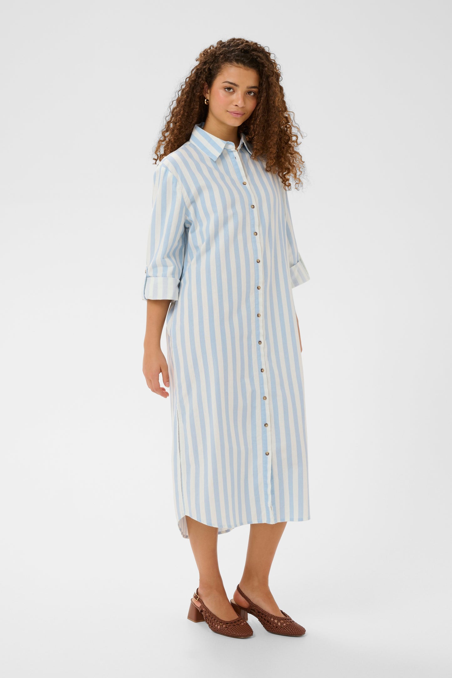 Saint Tropez Zalinda Shirt Dress - Skyway Ice Stripe