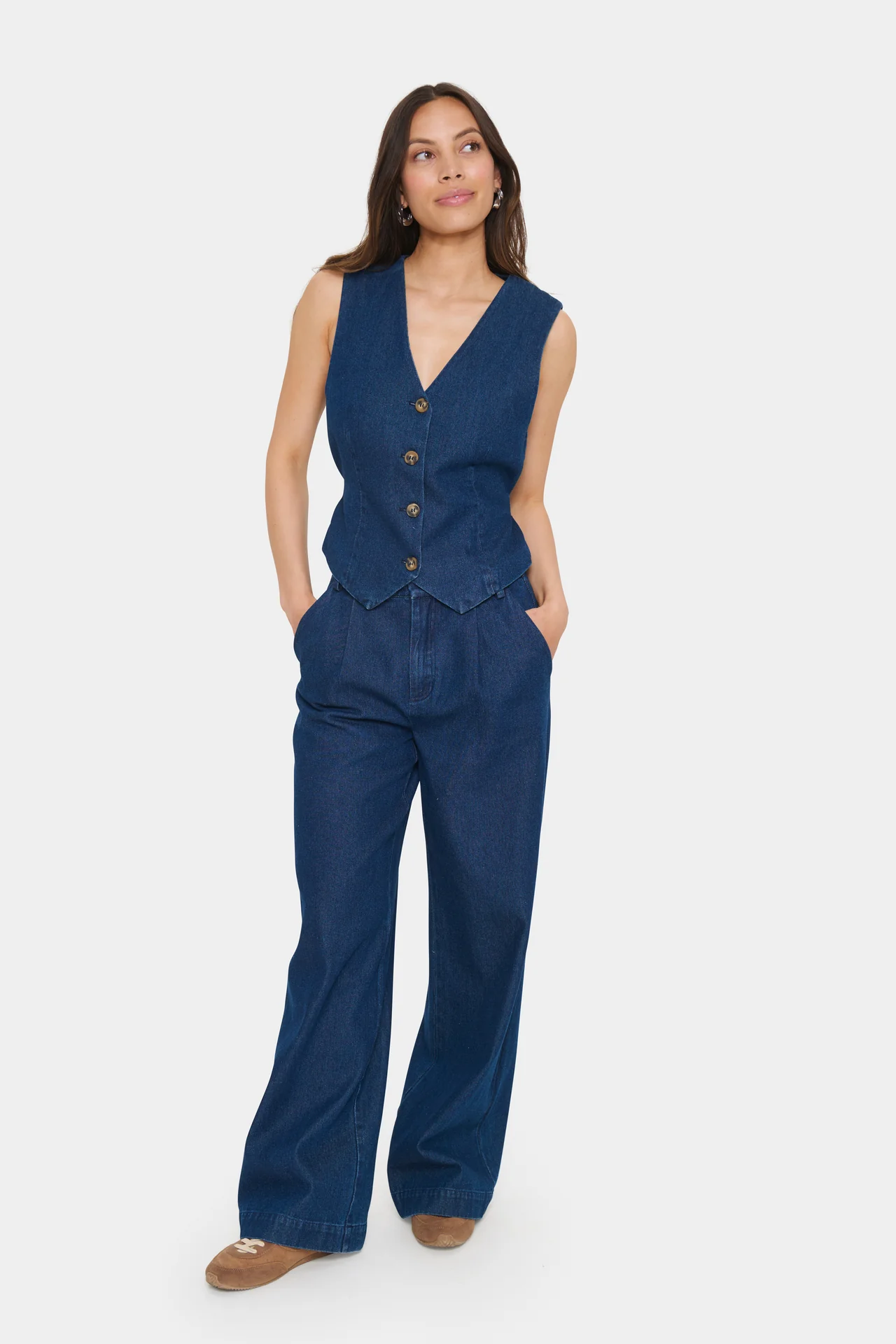 Saint Tropez JaclynZS Pants - Dark Blue Denim