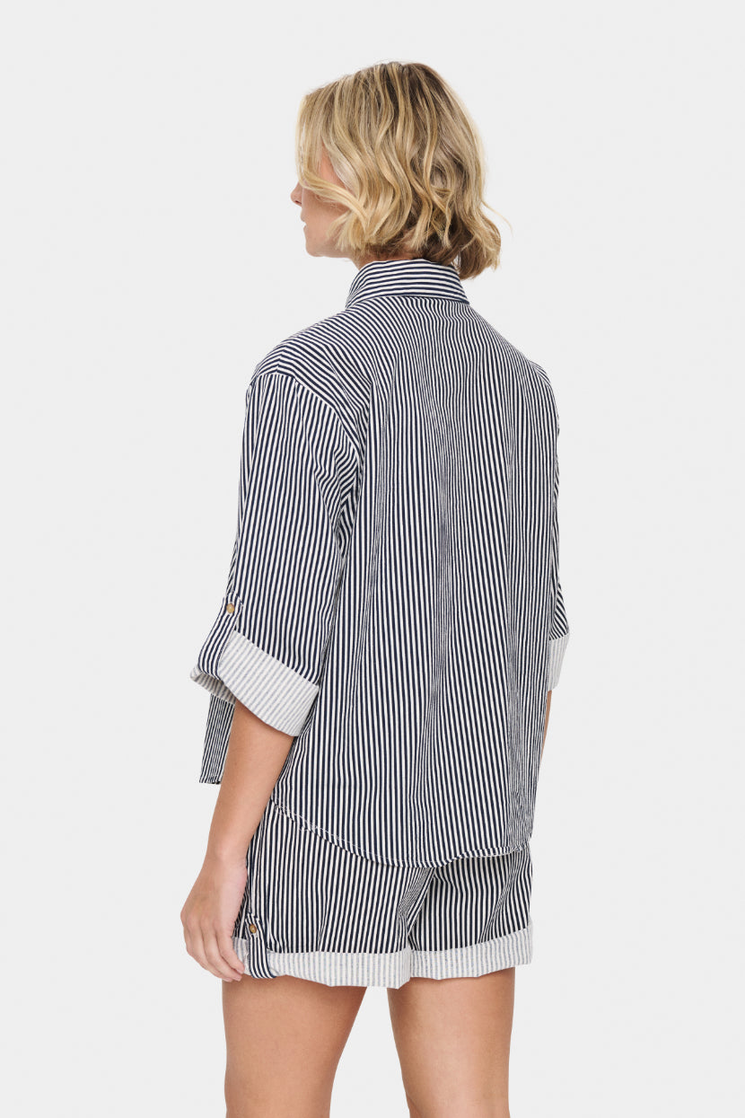 Saint Tropez Zalinda SZ Stripe Shirt - Icy Nightsky Stripe