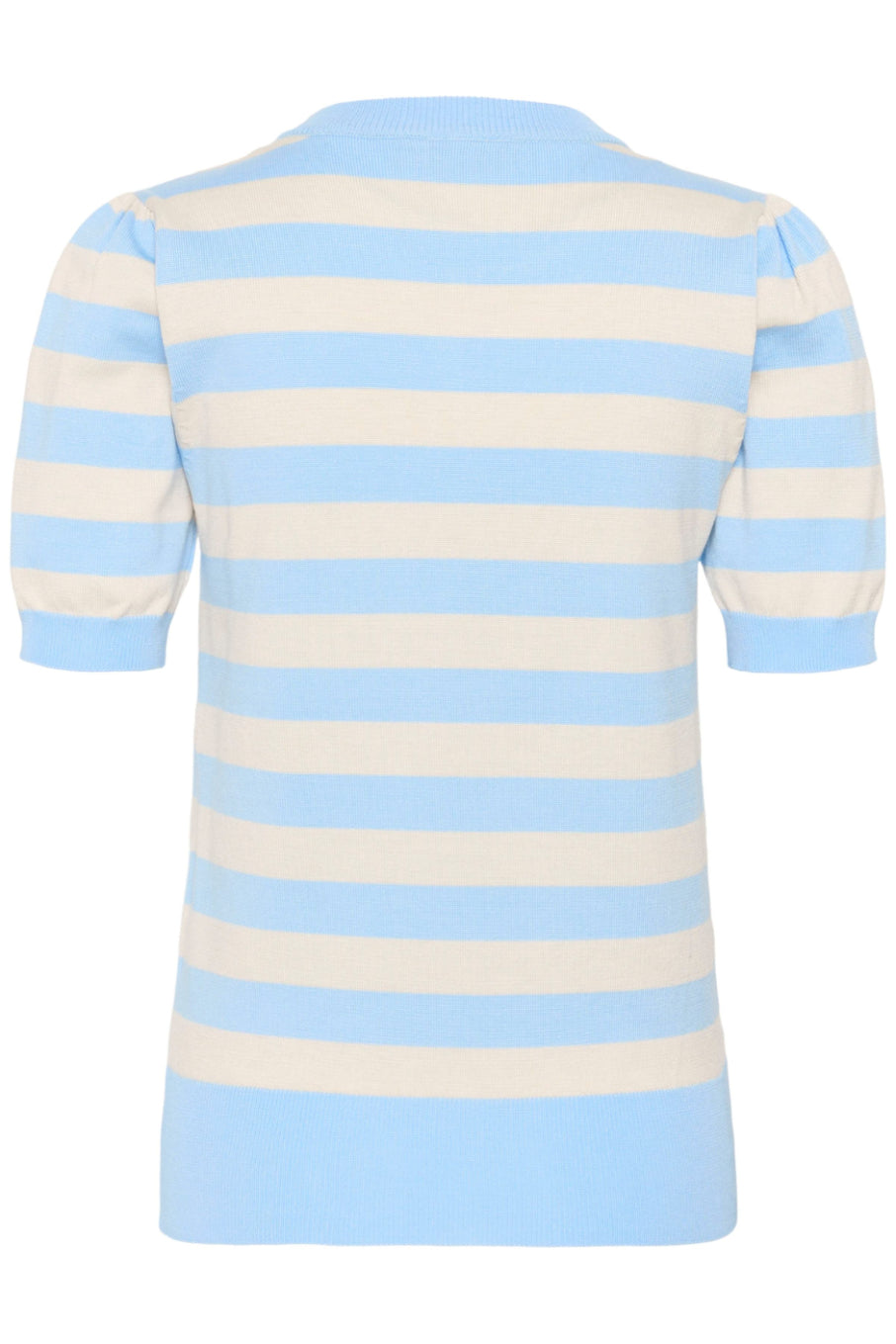 Saint Tropez Mila SS Block Stripe Pullover - Cerulean Beige Block Stripe