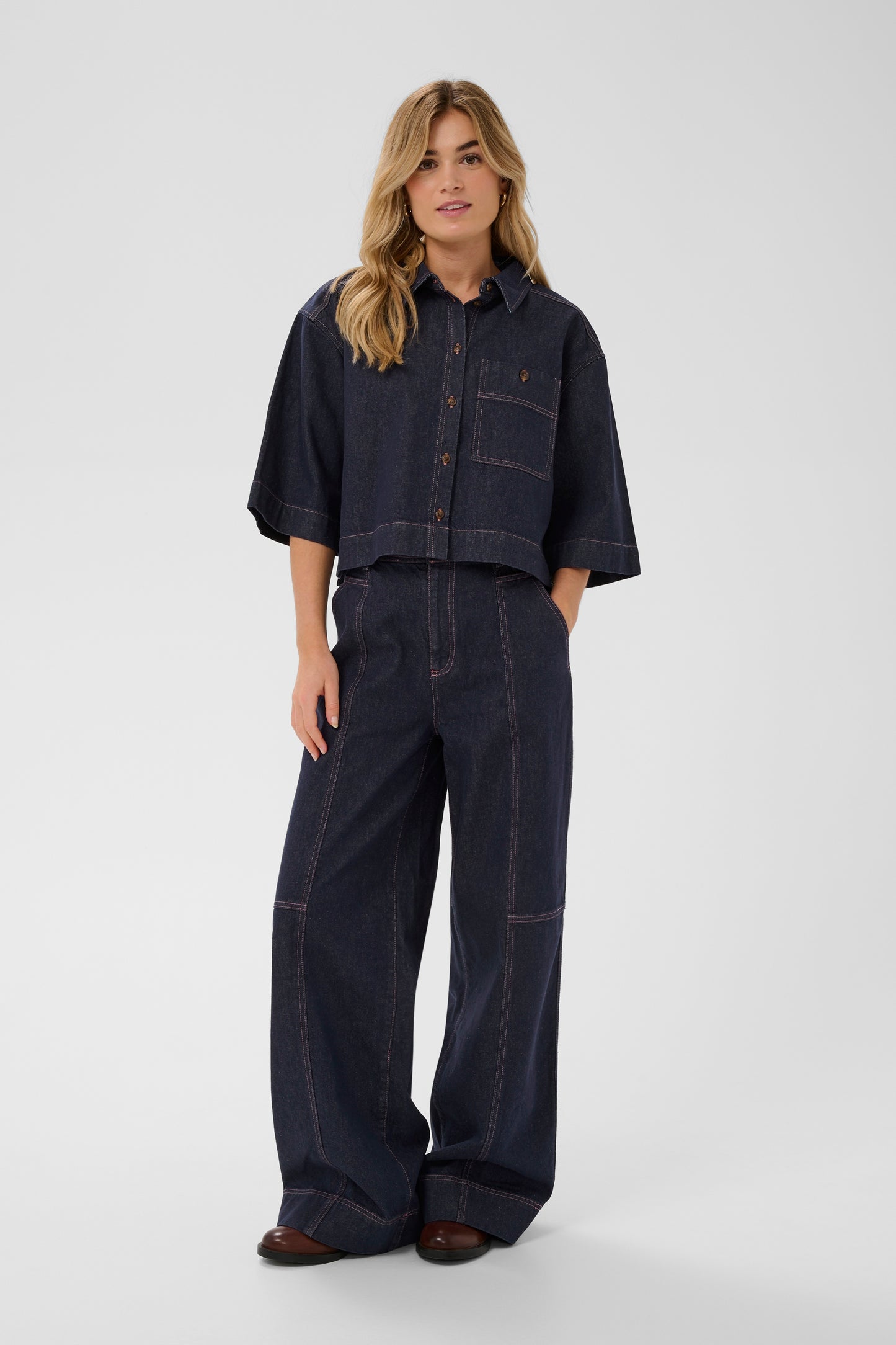 Saint Tropez Posey Shirt - Dark Blue Denim