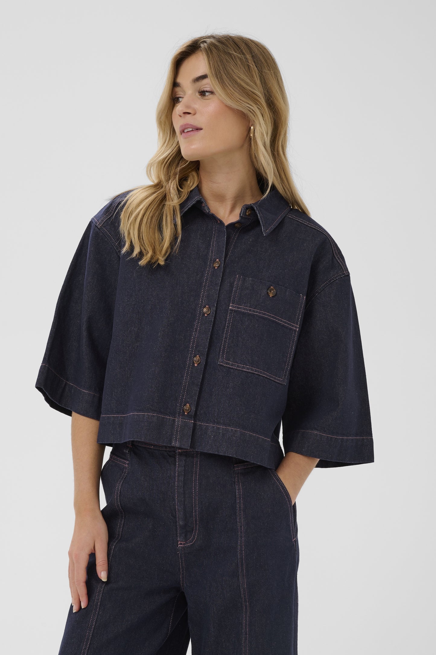 Saint Tropez Posey Shirt - Dark Blue Denim