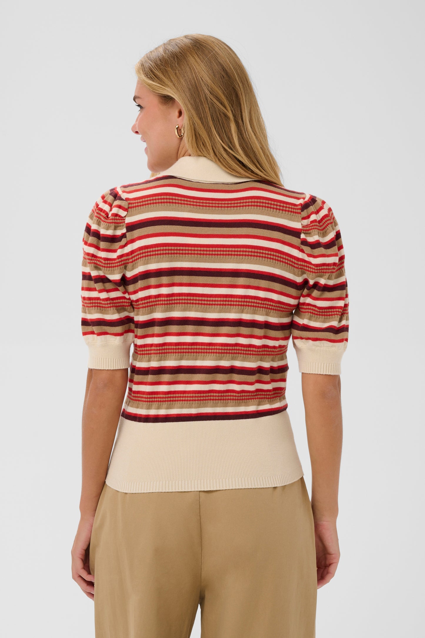 Saint Tropez Phillia Pullover - Valiant Poppy Multi Stripe