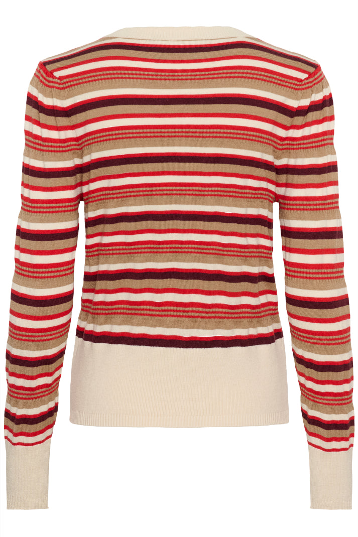 Saint Tropez Phillia Cardigan - Valiant Poppy Multi Stripe