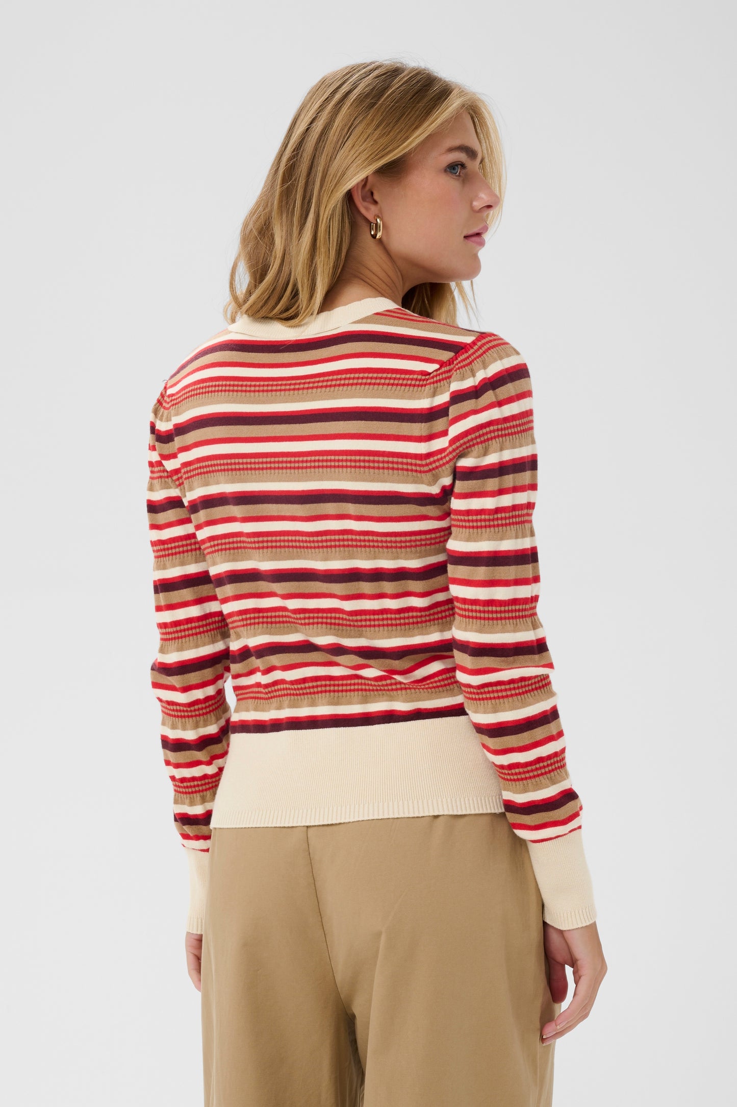 Saint Tropez Phillia Cardigan - Valiant Poppy Multi Stripe