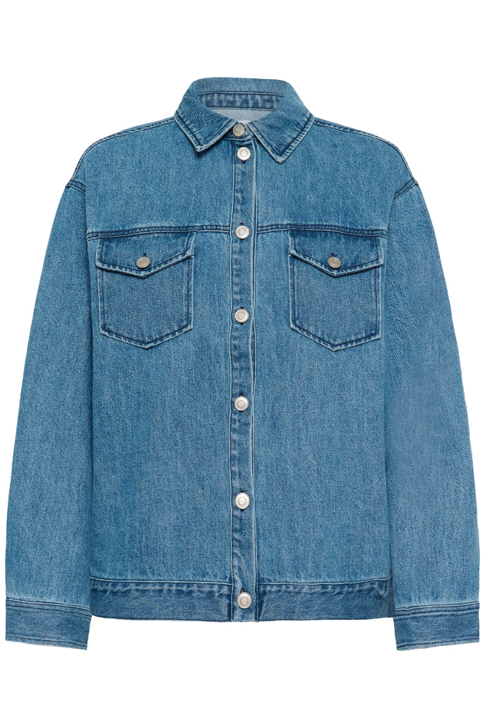 Saint Tropez Pindre Jacket - Medium Blue Denim