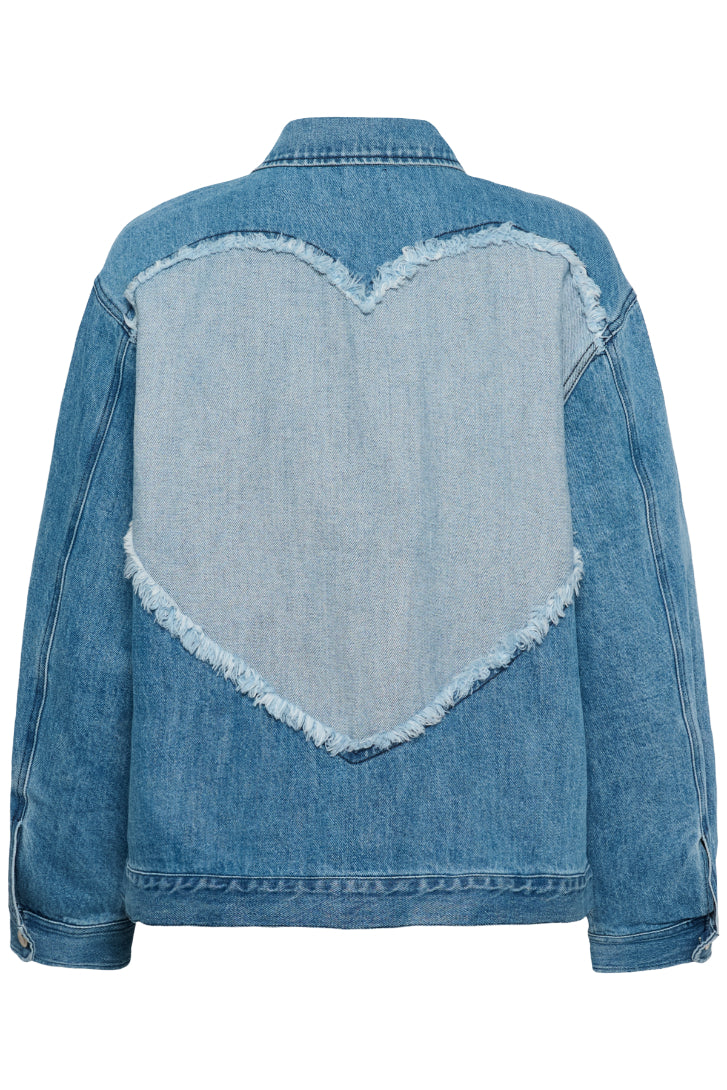 Saint Tropez Pindre Jacket - Medium Blue Denim
