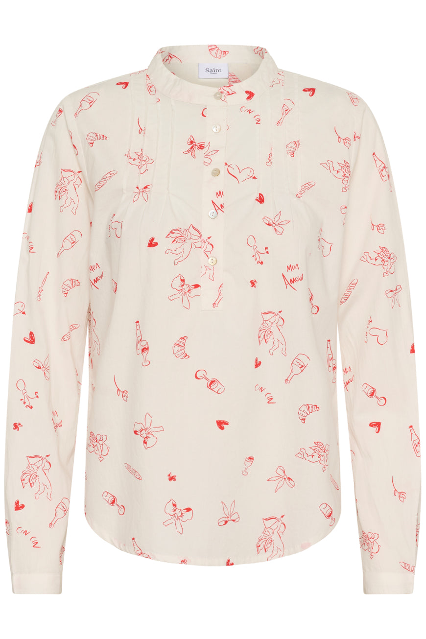 Saint Tropez Ponyo Shirt - Ice Red Mon Amour