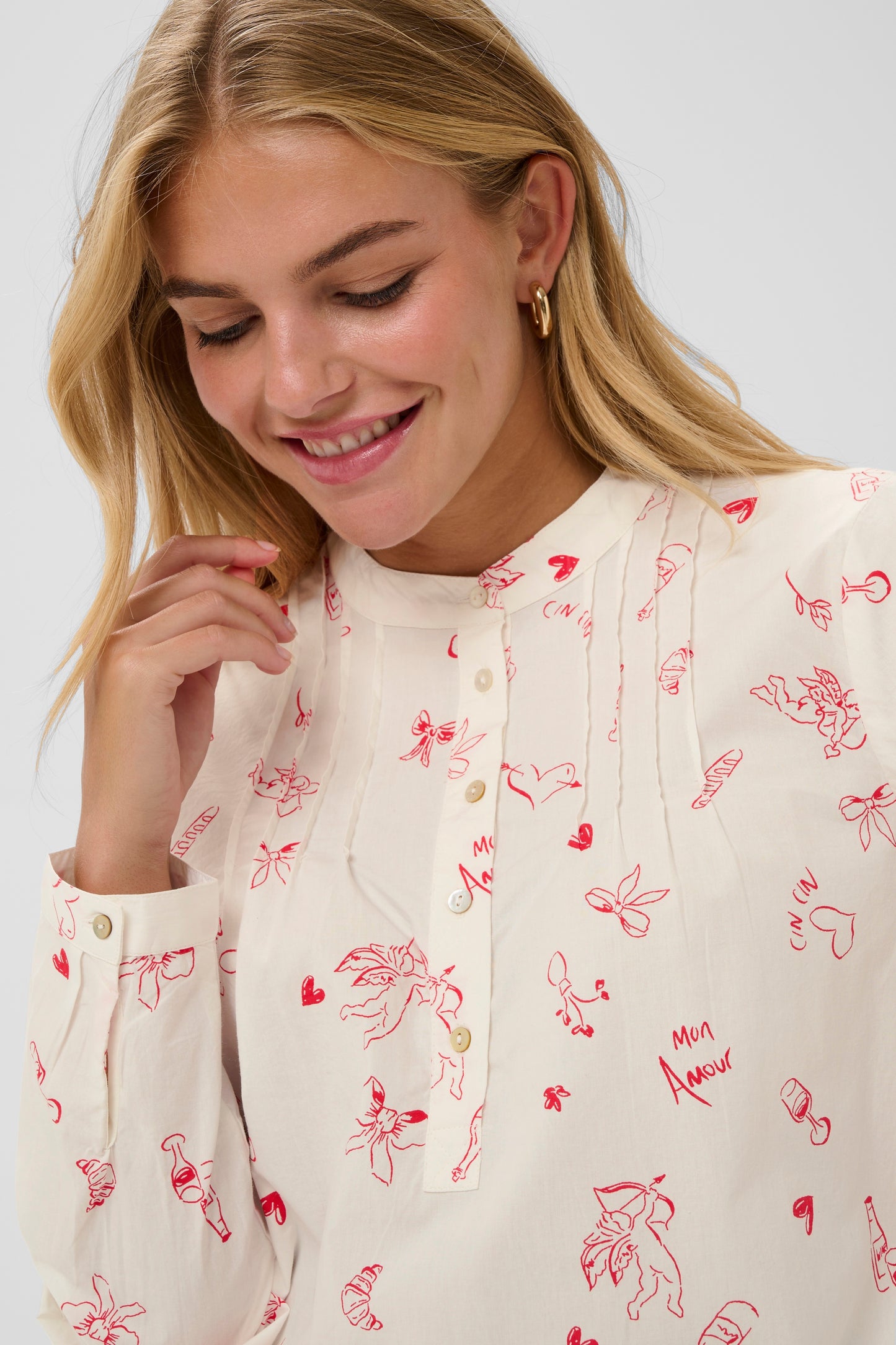 Saint Tropez Ponyo Shirt - Ice Red Mon Amour